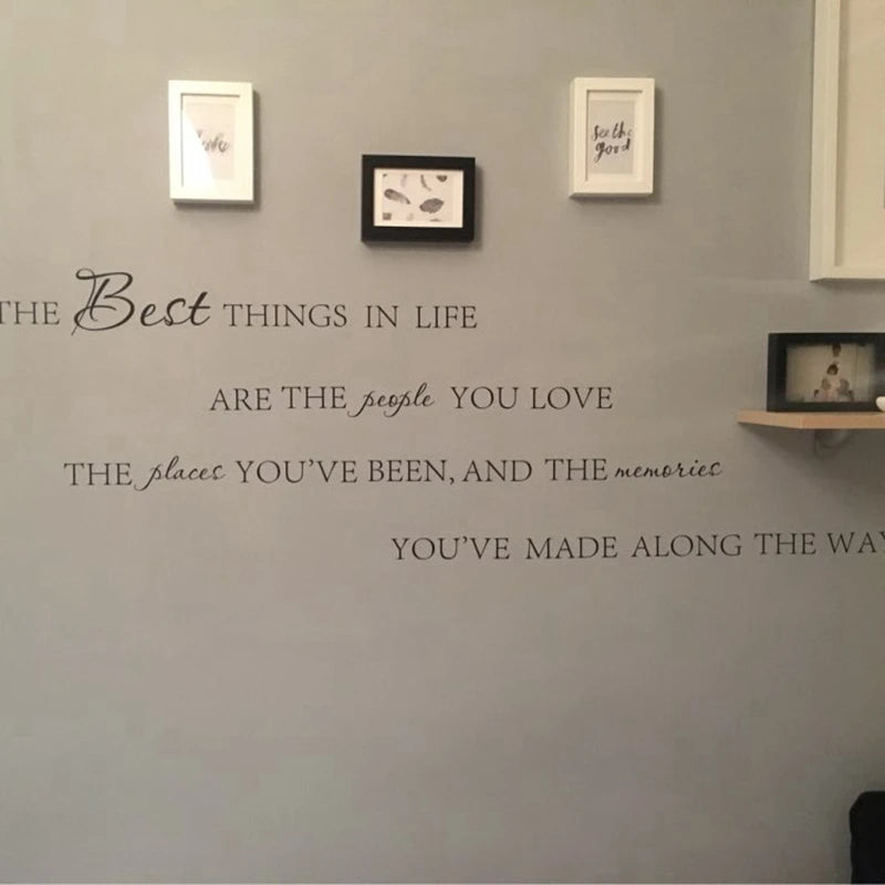 The Best Things In Life Vinyl wall decals