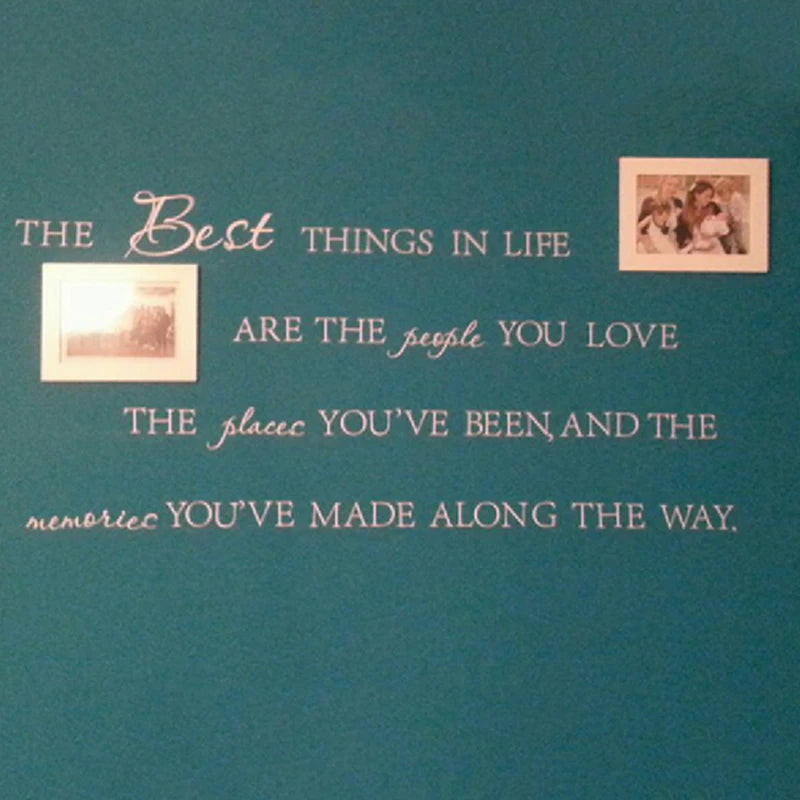 The Best Things In Life Vinyl wall decals