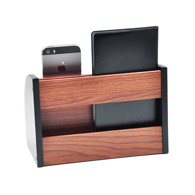 Wooden High-grade multifunctional Desk Stationery Organizer Storage Box