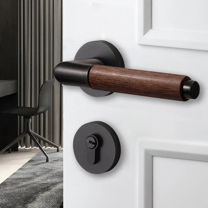 Silent Room Door Lock Bedroom,living Room Wooden Door Locks Household Door Lock Hardware Accessories Home Accessories with Key