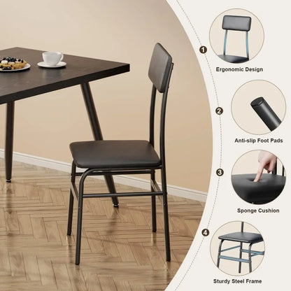 Kitchen Dining Table with 4 Chairs for Small Space Dinning Tables and Chairs