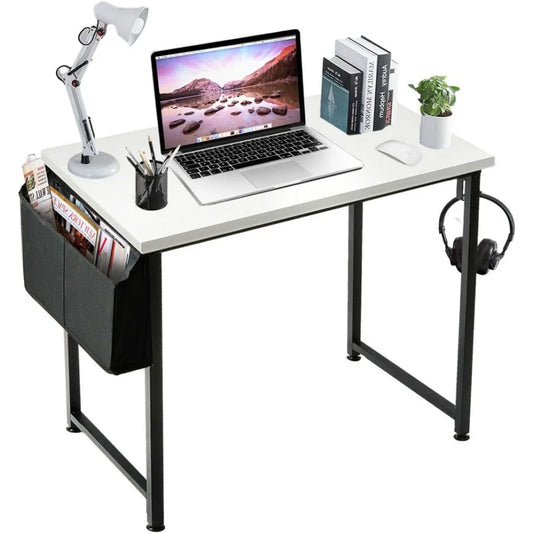 Small Computer Desk White Writing Table for Home Office Small Spaces 31 Inch