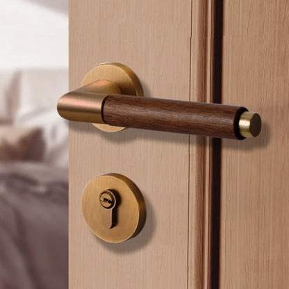 Silent Room Door Lock Bedroom,living Room Wooden Door Locks Household Door Lock Hardware Accessories Home Accessories with Key