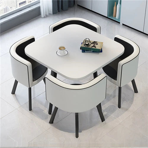 Center Set 4 Chairs Dining Tables Coffee Marble Kitchen Furniture Office Dinning Table