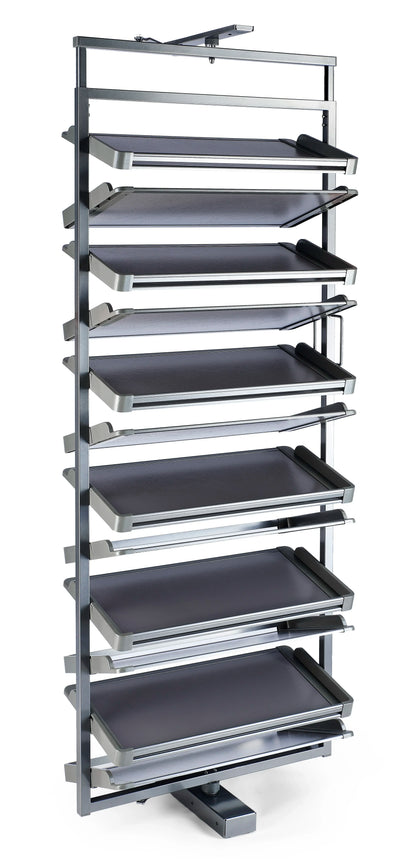 Wooden Cloakroom 360-degree Shoe Cabinet Shelf Swivel Multifunctional Telescopic Shoe Rack