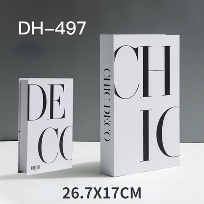 Fashion Fake Books Decoration Luxury Decorative Book Designer Living Room Decoration Simulation Books Home Decor Gifts