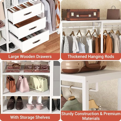 Wooden Hanger Wardrobe Closet for Hanging Clothes Heavy Duty Hangers