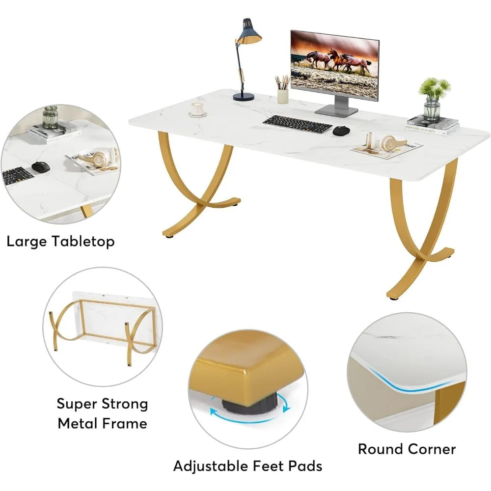 Executive Desk,Large Office Desk, Modern Computer Desk Conference Table Meeting Room Table