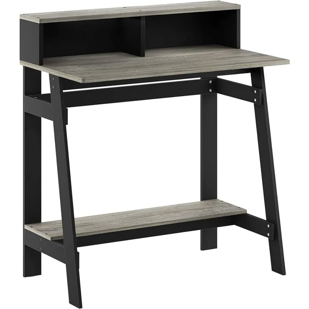 Simplistic A Frame Computer Desk, Black/French Oak Grey