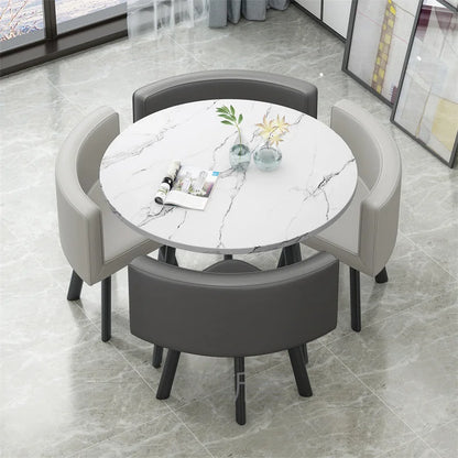 Center Set 4 Chairs Dining Tables Coffee Marble Kitchen Furniture Office Dinning Table