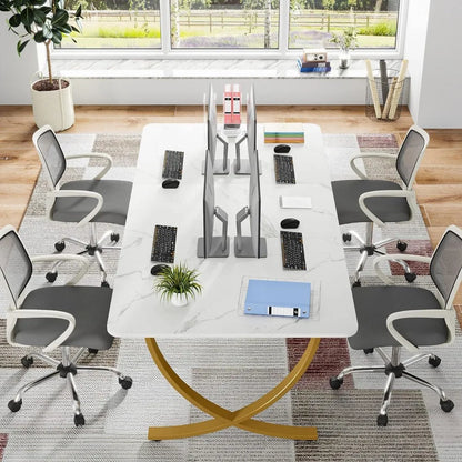 Executive Desk,Large Office Desk, Modern Computer Desk Conference Table Meeting Room Table