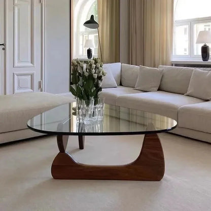 Nordic Tempered Transparent Glass Coffee Tables Living Room Small