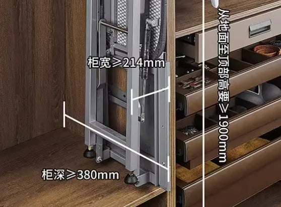 Cloakroom Household Embedded Foldable Ironing Board Hotel Wardrobe Cabinet Hidden Electric Iron Rack