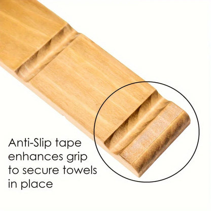 Large Wooden Wall Mounted Towel Rack Wooden Giant Towel Clip Bathroom Room Decor Rustic Wooden Clothes Hook