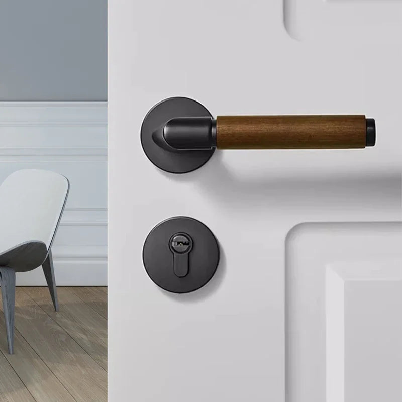 Silent Room Door Lock Bedroom,living Room Wooden Door Locks Household Door Lock Hardware Accessories Home Accessories with Key