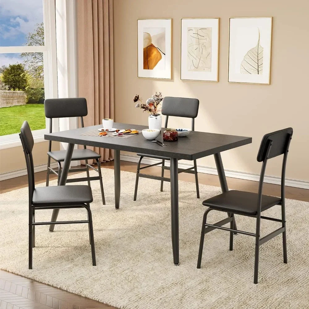 Kitchen Dining Table with 4 Chairs for Small Space Dinning Tables and Chairs