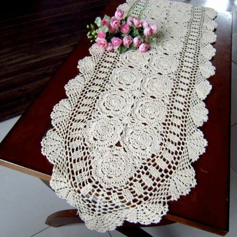 Crochet table runners  vintage hand crocheted table runners