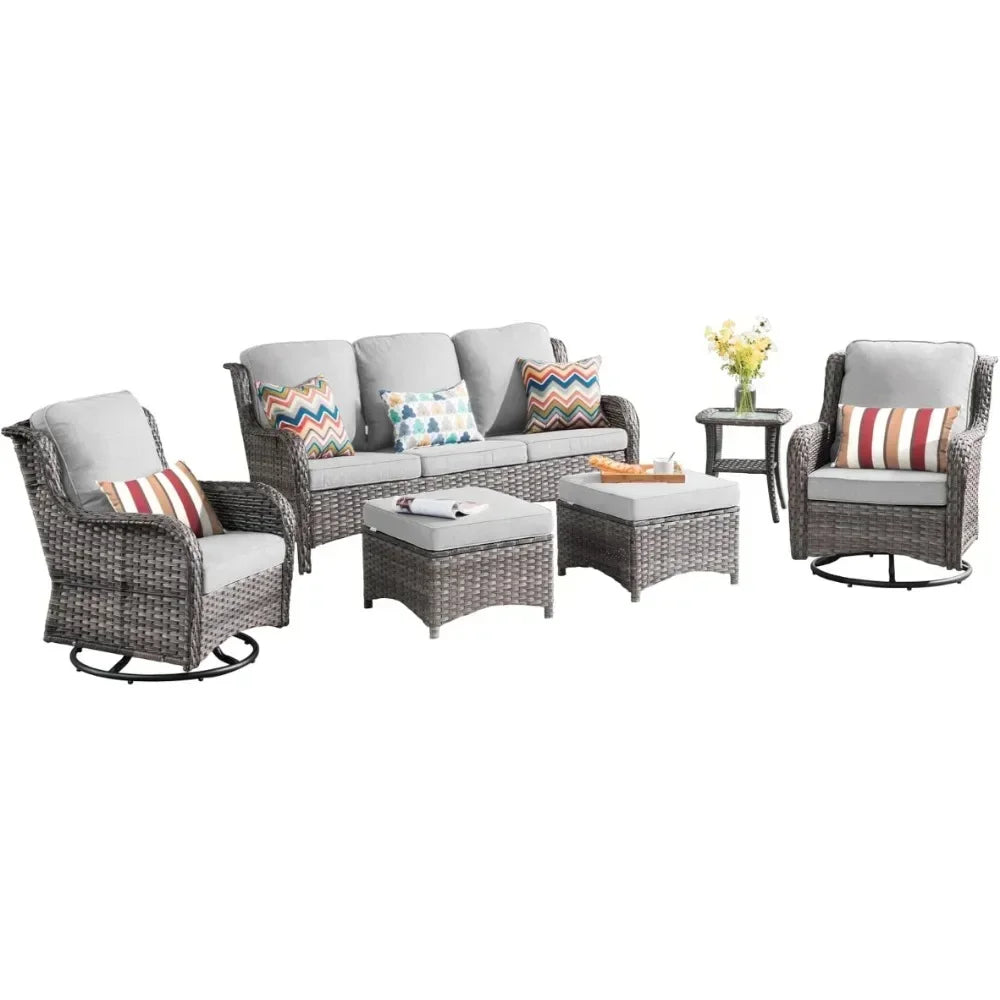 Garden Sofas Conversation Sets Outdoor Wicker Rattan Chairs Garden