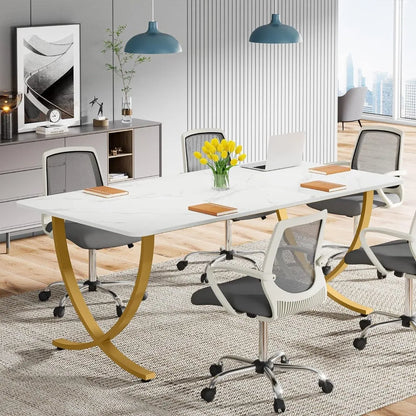 Executive Desk,Large Office Desk, Modern Computer Desk Conference Table Meeting Room Table