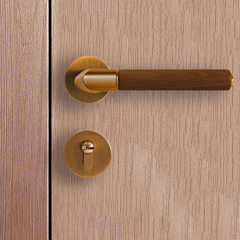Silent Room Door Lock Bedroom,living Room Wooden Door Locks Household Door Lock Hardware Accessories Home Accessories with Key