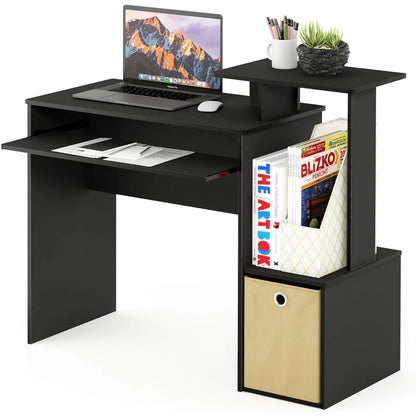 Room Desk to Study Black/Brown Econ Multipurpose Home Office Computer Writing Desk