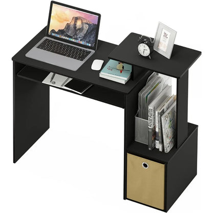 Room Desk to Study Black/Brown Econ Multipurpose Home Office Computer Writing Desk