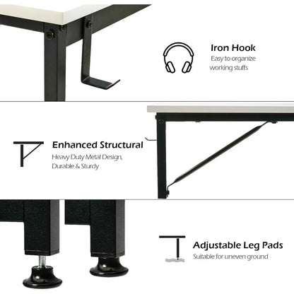 Small Computer Desk White Writing Table for Home Office Small Spaces 31 Inch