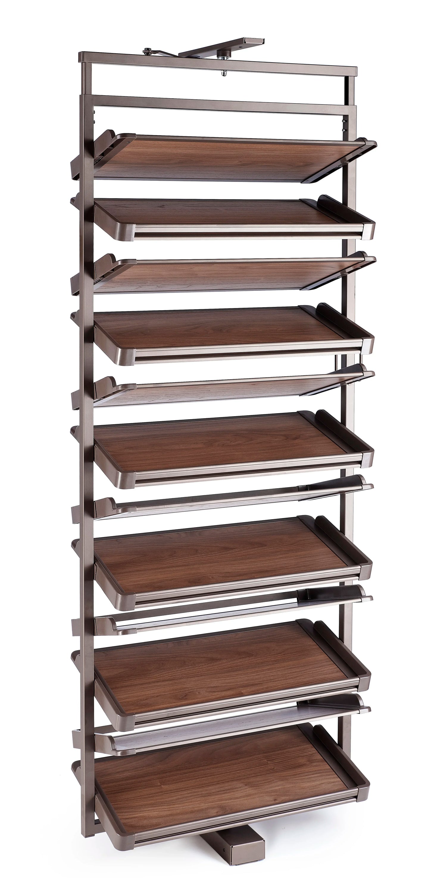 Wooden Cloakroom 360-degree Shoe Cabinet Shelf Swivel Multifunctional Telescopic Shoe Rack