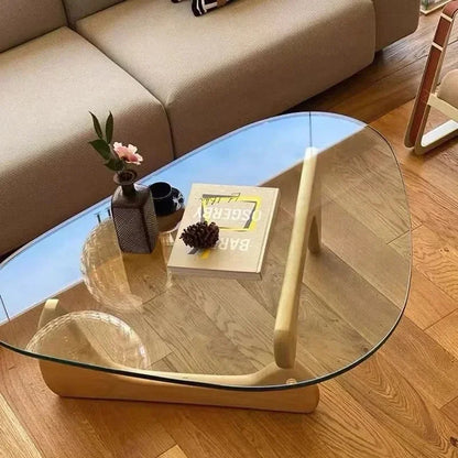 Nordic Tempered Transparent Glass Coffee Tables Living Room Small