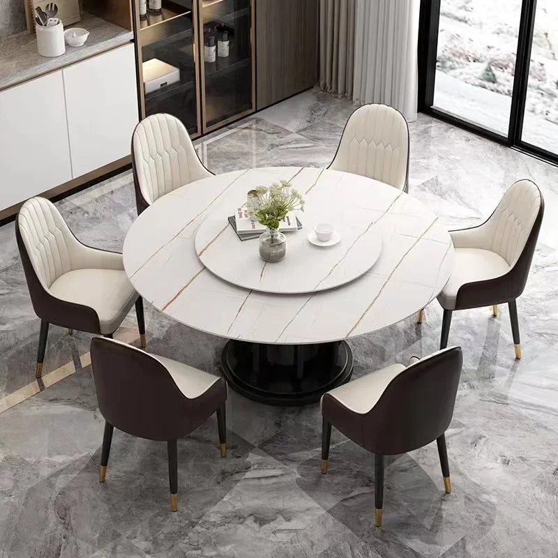 Round 6 People Dining Table Kitchen Living Room Dressing Dinning Table Set