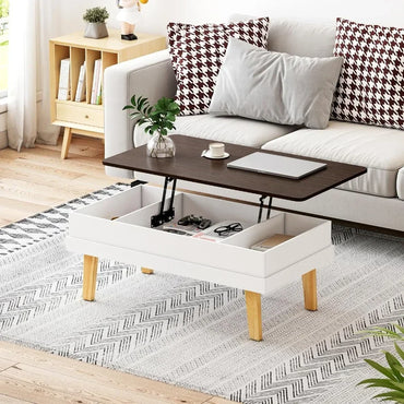 Coffee Table With Large Hidden Storage Easy-to-Assembly