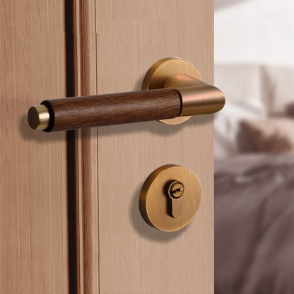 Silent Room Door Lock Bedroom,living Room Wooden Door Locks Household Door Lock Hardware Accessories Home Accessories with Key