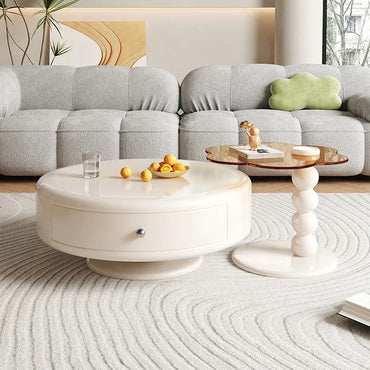 Round Coffee Table Light Luxury Wind